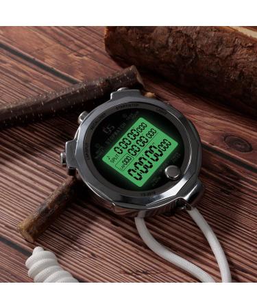 Buy Laopao Stopwatch - 1/1000s Precision 100 Memory LCD Timer for Football Referees & Trainers - Silent & Luminaire Function - Buy Online on GoSupps.com