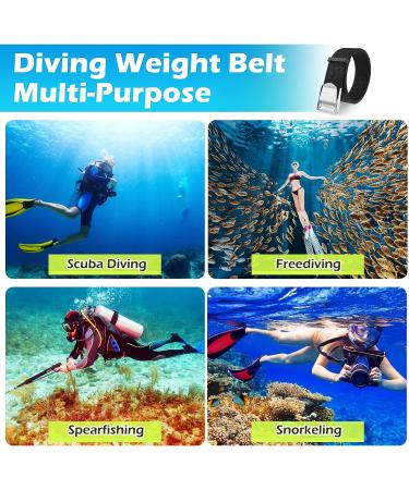 Pluzluce Long Scuba Diving Weight Belt | Adjustable Snorkeling Strap with Quick-Release Buckle | Ideal for Free Diving and Spear Fishing - Buy Online on GoSupps.com