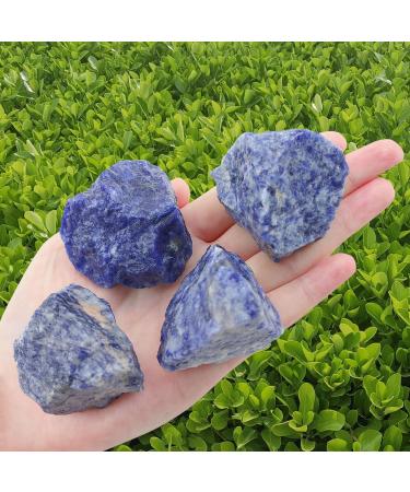 Xiannvxi 2 "Lapislazuli stone large crystals stone stones set natural stones water stones for drinking water Premium healing stones mountain crystal plus raw stones pouring goods 4pcs i-lapislazuli