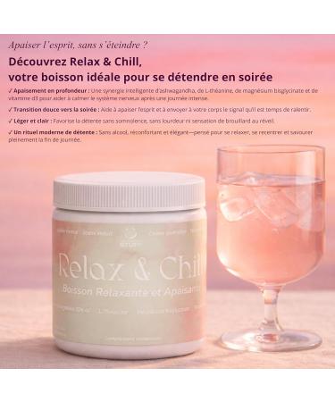 Relax & Chill Boisson Relaxation Anti-Stress/Ashwagandha KSM-66 L theanine Magnesium Bisglycinate & Vitamine D/Baisse Cortisol & Stress Am liore D tente et Qualit du Sommeil/Sans Cafeine ni Sucre - Buy Online on GoSupps.com
