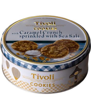 Jacobsens of Denmark Tivoli Caramel Crunch & Sea Salt Cookies 150g - Traditional Biscuit Tin Gift for Women Men & Kids - Buy Online on GoSupps.com