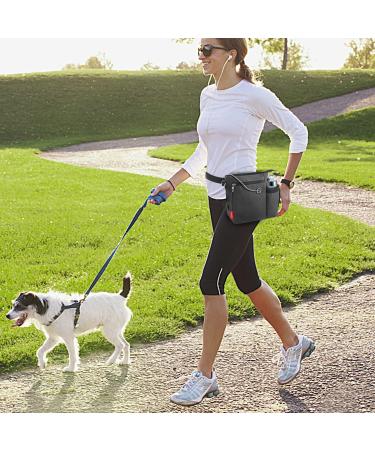AEMIAO Dog Walking Bag with Bottle Holder & Poo Bags - Large Outdoor Training Treat Pouch for Dogs - Waist & Shoulder Belt - 3 Ways to Wear - Buy Online on GoSupps.com