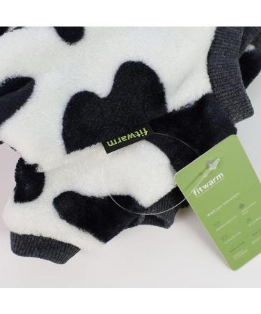 Fitwarm Adorable Milk Cows Velvet Dog Pajamas Coat Jumpsuit XL (Chest 21 Back 16) - Buy Online on GoSupps.com