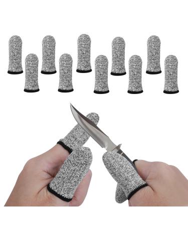 Molain Finger Cots Cut Resistant Protection 10 Pieces Reusable Finger Thumb for Work Kitchen Garden Sculpture