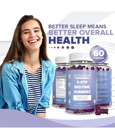 Vitammies 5HTP Sleep Gummies 50mg | Vegan Night Time Support with Magnesium, Chamomile & Valerian Root | Gluten-Free | B6 | Restful Sleep Supplement - Buy Online on GoSupps.com