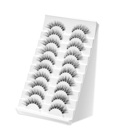 Buy Bemi Wispy 100% Handmade False Eyelashes - Luxurious Cat Eye Look 10 Pairs for Everyday & Wedding Use - Buy Online on GoSupps.com