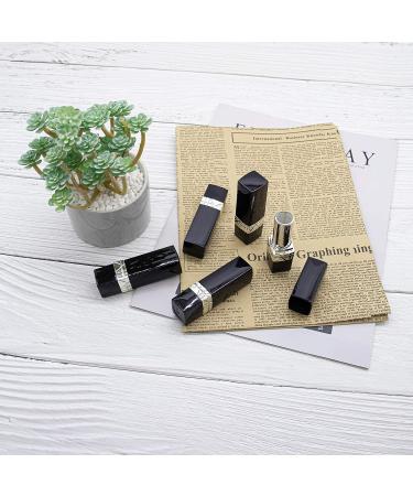 10 Pack Black Empty Lipstick Tubes DIY Lip Balm Containers - Square Tube with Lid Cap - Style B - Buy Online on GoSupps.com