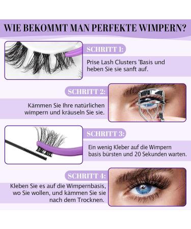 Buy P08 Cat Eye False Eyelashes - 10 Pairs Fluffy Cluster Lashes for Natural Extensions | International Shipping - Buy Online on GoSupps.com