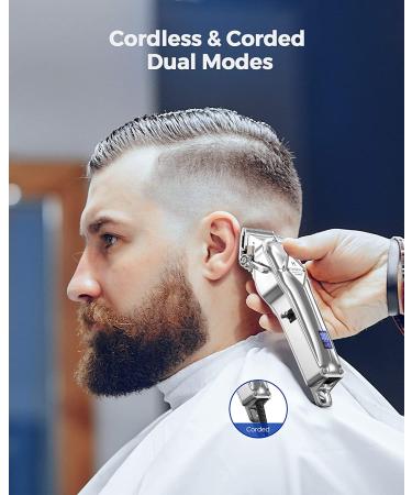 Limural Hair Clippers for Men - Professional Cordless Barber Clippers for Hair Cutting & Grooming | Rechargeable Beard Trimmer with LED Display & Silver Metal Casing - Buy Online on GoSupps.com