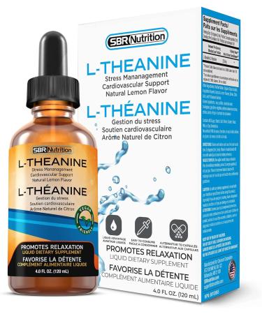 SBR Nutrition MAX Absorption Liquid L-Theanine Drops | All Natural Vegan Alcohol Free Non-GMO | For Stress Relief Relaxation Focus Without Drowsiness | Synergistic With Coffee Or Caffeine - Buy Online on GoSupps.com