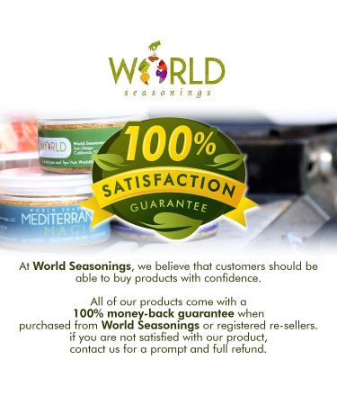 World Seasonings Variety 8 Pack - Greek, Italian, French Fry, Mexican, Chipotle, Curry, Mediterranean, BBQ Dry Rub - Buy Online on GoSupps.com