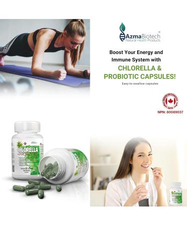 Organic Chlorella Probiotics Supplements - Chlorella Powder Capsules Broken Cell Wall Algae - 60 Vegan Hard Capsules Comparable to Chlorella tablet Organic Chlorella Capsuls for Ultimate Nutrition - Buy Online on GoSupps.com