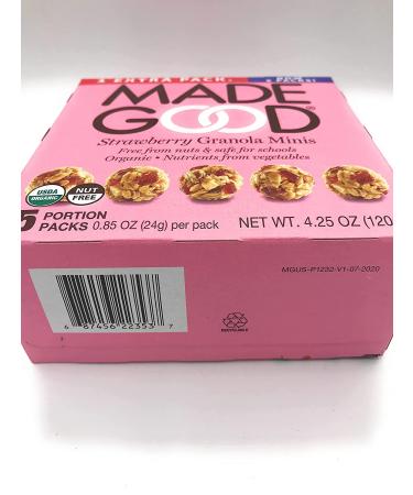 MADEGOOD Organic Strawberry Granola Minis - Healthy Snack, 4.25 OZ - Buy Online on GoSupps.com