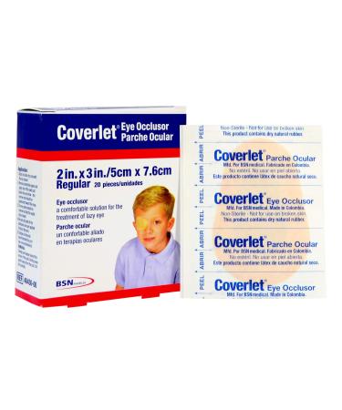 Coverlet Eye Occlusor Regular Size Pads 2" x 3" - 20 Pads/Box