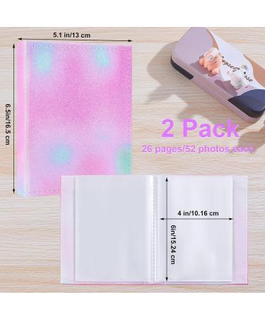 Basumee Small Photo Album 15x10CM - Holds 52 Photos, Blue-Pink, for Baby Kids Birthday & Family Anniversary - Buy Online on GoSupps.com