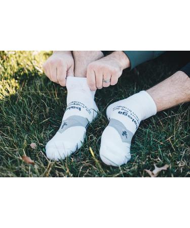 Enduro Performance Quarter Athletic Running Socks - Medium White | Arch Support for Men and Women - Buy Online on GoSupps.com