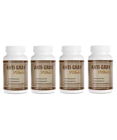 Anti-Gray Hair 7050 60 Capsules Per Bottle (4 Bottles)