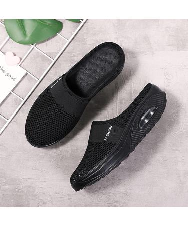 QSXWDCEF Diabetic Women's Sandals for Swollen Feet - Orthopedic Wide Shoes for Elderly with Edema and Arthritis (Black, 40 EU) - Buy Online on GoSupps.com