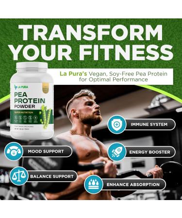 LaPura Vegan Pea Protein Powder 1.65LB | Unflavored 20g Protein Gluten-Free Non-GMO No Additives - Optimal Nutrition - Buy Online on GoSupps.com