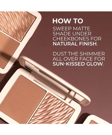 COVER FX Monochromatic Bronzer Duo - Suntan Bronze - Matte & Shimmer Powder Makeup, 0.51 Oz - Buy Online on GoSupps.com