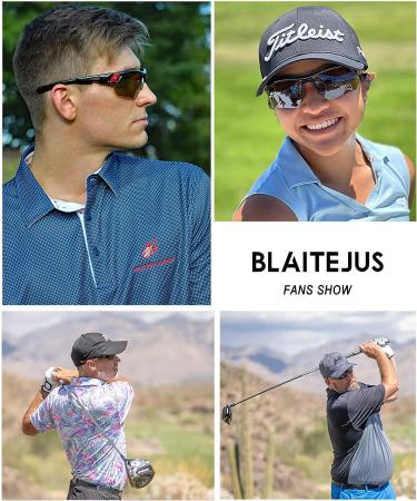 BLAITEJUS Golf Sunglasses | Semi-Rimless Sports Shades for Men Women | UV400 Protection - Buy Online on GoSupps.com
