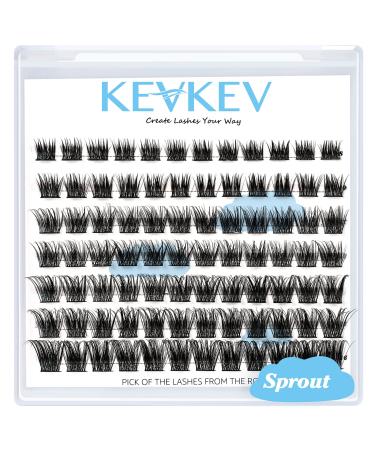 Lash Clusters 84 Pcs Cluster Lashes Eyelash Clusters DIY Cluster Eyelash Extensions Individual Lashes Thin Band & Soft(Sprout D-8-16mix) D-Mix (8-16mm) Sprout
