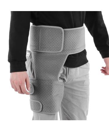 Ymiko Hip Compression Brace - Sciatica Relief Wrap with Adjustable Straps for Men & Women | Thigh Muscle Injury Recovery Support - Buy Online on GoSupps.com