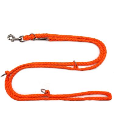 Dog leash double leash training leash for medium dogs up to 45 kg over 39 colors very stable (3.50 m orange) 3.50 m orange