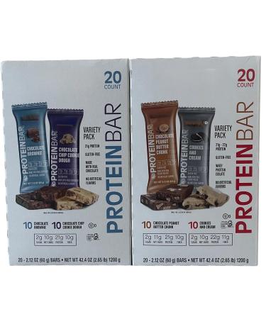 Protein Bars Variety Pack 40 ct 2.12 oz Each Kosher Certified Bundled by Bentronic - Buy Online on GoSupps.com