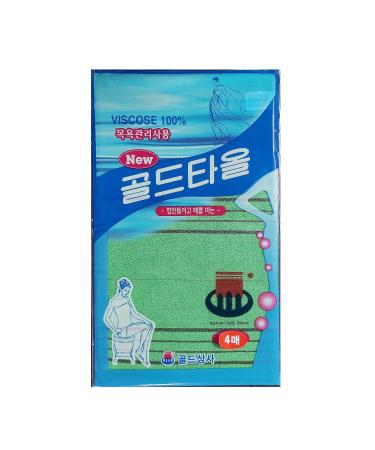 Premium Korean Exfoliating Washcloths - Large 4 Pack | High-Quality Bath Essential for Glowing Skin - Buy Online on GoSupps.com