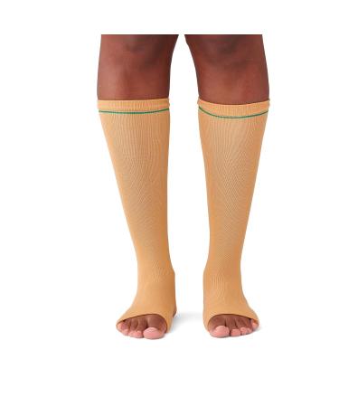 Medline Protective Leg Sleeve - Beige & Green Stripe Universal Fit 15" Durable Medical Equipment for International Shipping - Buy Online on GoSupps.com