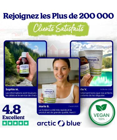 Arctic Blue Om ga 3 DHA V g tal 60 Capsules 250 mg de DHA par Capsule Huile d Algues Norv giennes Durable Vegan Sans Go t Haute Puret Cerveau Vision & C ur - Buy Online on GoSupps.com