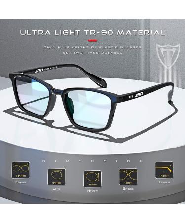 Attcl Unisex Blue Light Filter Glasses for Computer & Gaming | UV Protection Headache Relief Eye Strain Reduction - Model BL5577 Black - Buy Online on GoSupps.com