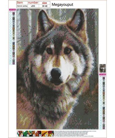 LVIITIS DIY 5D Diamond Painting Wolf Kit for Adults - Full Drill Cross Stitch Crystal Rhinestone Embroidery Art for Home Decor - Gift Idea - Buy Online on GoSupps.com