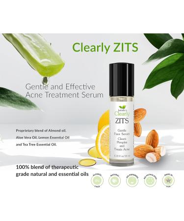 Clearly ZITS Natural Acne Spot Treatment for Face | Dries and Conceals | Fast Results with Tea Tree and Aloe Vera | Mild Moderate Hormonal Teen Severe Cystic Acne | Made in USA - Buy Online on GoSupps.com