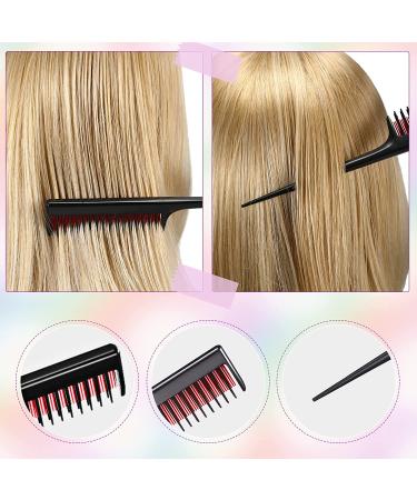 8-Piece Edge Brush Teasing Comb Set with Hair Clips | Dual Edge Styling Brush and Rat Tail Comb for Women, Girls, Kids, and Hair Stylists - Buy Online on GoSupps.com