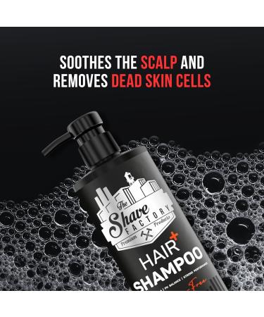 The Shave Factory Paraben Free Hair Shampoo Natural Formula for Healthy and Shiny Hair Free from Harmful Chemicals Suitable for Daily Use 1000ML - Buy Online on GoSupps.com