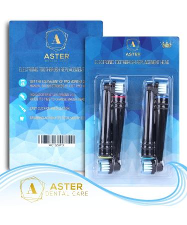Toothbrush Replacement Heads - 8 Pack Compatible with Oral B & Braun | Black Brush Heads for Optimal Oral Care - Buy Online on GoSupps.com