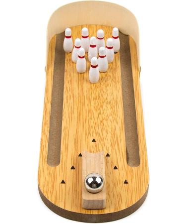 Toysery Mini Bowling Set - Wooden Tabletop Game for Home or Office Fun - Buy Online on GoSupps.com