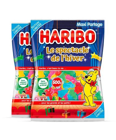 HARIBO Assortiments G lifi s Doux Spectacle de l Hiver Bonbons Tendres sans Colorants Artificiels lot de 2x 500g