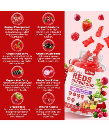 Nextdia 2 Pack Beet Root Gummies & Super Reds Gummies - Buy Online on GoSupps.com