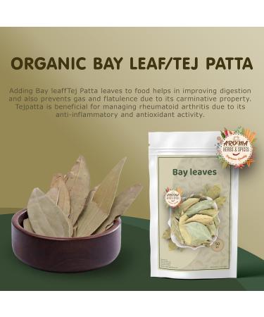 Dried Bay Leaves | Tej Patta | 50g | Hand Selected & Gently Dried | 100% Pure & Natural - Buy Online on GoSupps.com