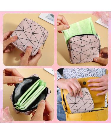 Ouligay Sanitary Pad Storage Bag - Portable Zippered Holder for Feminine Menstruation Products - Pink Period Pouch for Teen Girls and Women - Buy Online on GoSupps.com