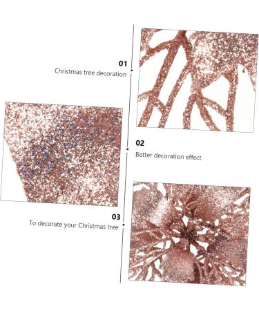 STOBAZA 3 Sets 12pcs Christmas Hollow Flower Christmas Glitter Simulated Wreath Flowers 16c Jesus Pe Blush - Buy Online on GoSupps.com
