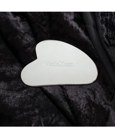 Stainless Steel Gua Sha Facial Massage Tool - Reduce Puffiness & Lift Skin | International Shipping - Buy Online on GoSupps.com