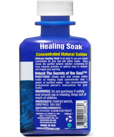 H2Ocean Healing Soak - 4 oz Sea Salt Bath for Piercing & Wound Care | Soothing Aftercare Solution - Buy Online on GoSupps.com