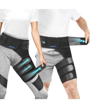 Sciatica Pain Relief Devices Ortho Wrap Hip Brace for Sciatica for Women Men Thigh Hamstring Compression Sleeve RIGHT LEG One Size