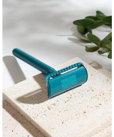 Jungle Culture Safety Razor for Women & Men in Teal Reusable Metal Razor No Blades Included - Fits All Double Edge Blades Eco Friendly Razor & Shaving Guide One Blade Razor for Body & Face - Buy Online on GoSupps.com