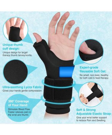 Tolaccea Thumb Wrist Ice Pack - Hot & Cold Therapy for Pain Relief, Arthritis, Carpal Tunnel, Injuries - Reusable Soft Gel Pack - Buy Online on GoSupps.com