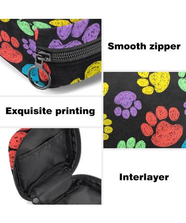 Colorful Dog Cat Paw Napkin Storage Bag with Zipper | Perfect for Teen Girls & Women - Buy Online on GoSupps.com